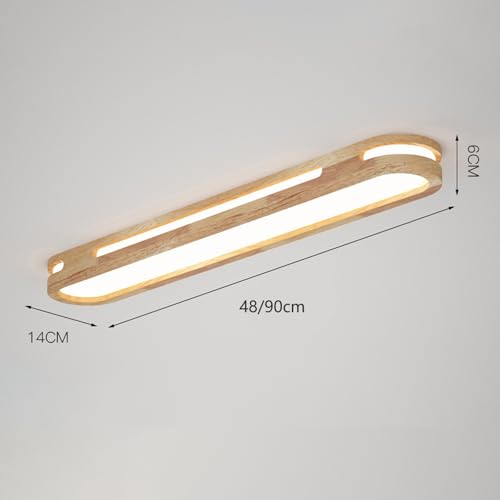 Plafonnier moderne intérieur LED bois avec télécommande 2700K-6500K - 5