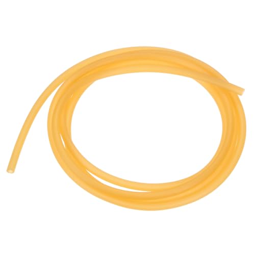 M METERXITY Tubo de Látex Natural, 1/16' [1.6mm] ID X 1/8' [3.2mm] OD Longitud de 3 Pies Manguera de Látex para Hogar/Laboratorio/Deportes, Tubos de Banda Altamente Elásticos [Amarillo]