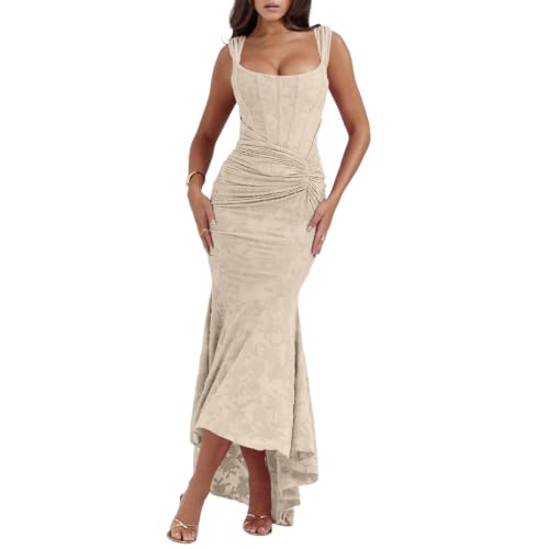 Robe longue sirène fleurie pour témoin de mariage chic et demoiselle d'honneur élégante
