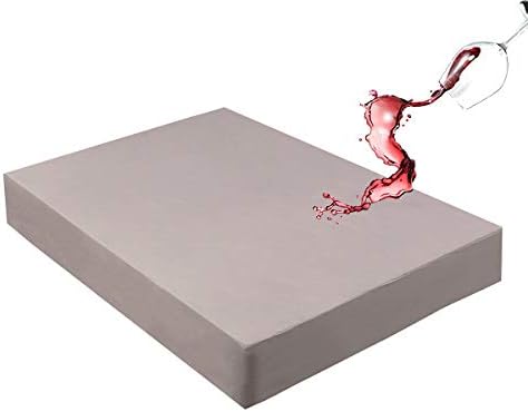 Mecerock 6 Colors Grey Twin Size Waterproof Mattress Protector Washable Mattress Cover Fitted to 18" Deep