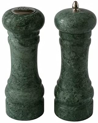 Set Sale e Macina Pepe in Marmo Verde Green Italian Marble Salt and Pepper 16cm