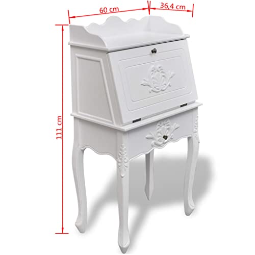Secrétaire en bois compact à plan rabattable pour petit espace - 4