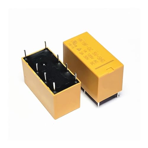 Relais HK19F-DC5V-SHG 5 V pour circuit imprimé PCB 8 broches 2 NO 2 NC