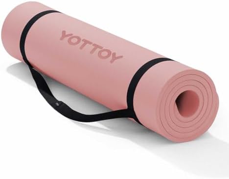 YOTTOY Yoga Mat，Extra Thick Yoga Mat (1/2inch),Professional TPE E...