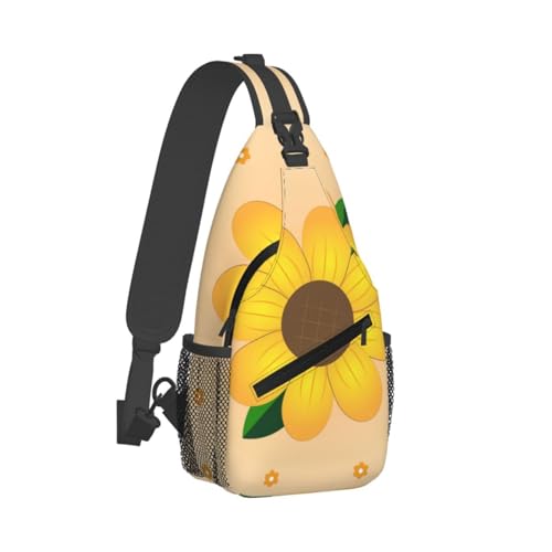 Mochila unisex con diseño girasol dorado, liviana y duradera miniatura 2