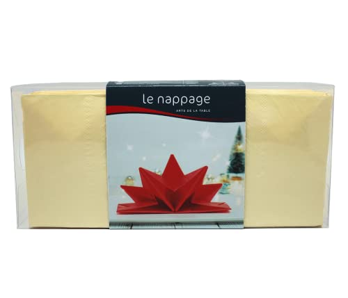 12 vorgefaltete Servietten in Sternform aus Zellstoff - Einfarbig...