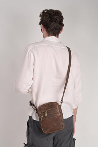 Image of Genuine Leather Sling Bag for Men, Stylish and Spacious Side Bag for Men, Crossbody Bag for Men Daily Use