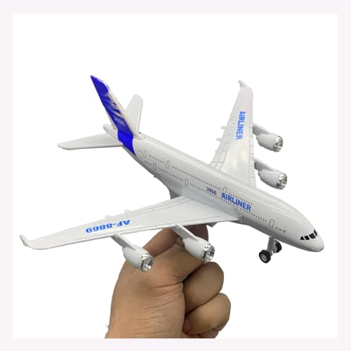 Image of Breatoi ! Diecast Aeroplane Scale Model: (Airlinner Pull Back Model Plane Toy Airlines with Lights and Sounds), 6 +, White