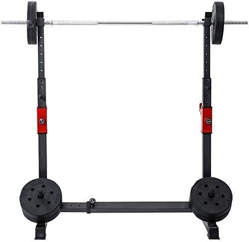 OTQEFTN Adjustable Squat Rack Barbell Free Bench Press Adjustable Heavy-Duty Squat Rack Weightlifting Rack, Multifunctional Household Barbell Rack, Portable Dumbbell Ra