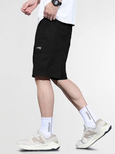 Image of TAGDO Men's Cotton Cargo Shorts with Multi Pockets | Lightweight Casual Outdoor Shorts Pant for Men | Elastic Waist Drawstring Utility Shorts for Hiking, Camping and Daily Wear (2048)