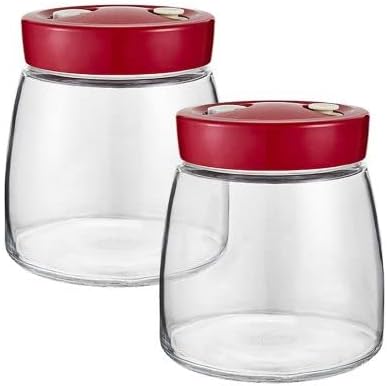 Lakeland 2 Fermentation Jars with Air-Release Valve - 1 Litre Each
