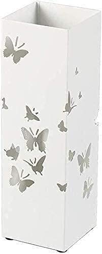 Porte-parapluie blanc LUNEZY en fer forgé 20x40cm pour entrée moderne