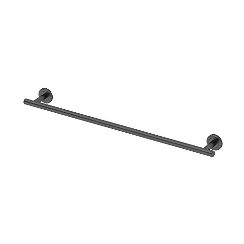 Image of Gatco 4240MX Latitude II Towel Bar for Bathroom, Wall Mounted Bath Towel Rack and Hanging Holder, Matte Black, 24 Inch