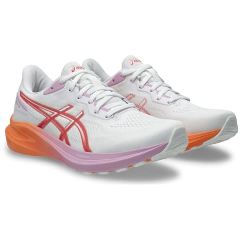 ASICS Women's GT-1000 13 Running Shoes, 9, White/Coral Reef2