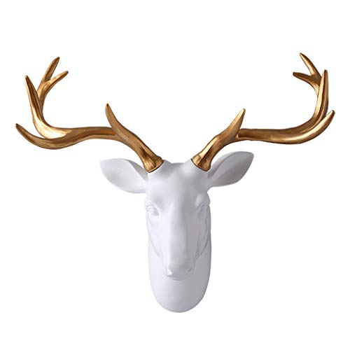 Wall Sculptures Hirschkopf Wanddekoration Hirschkopfdekoration Wandbehang Wohnzimmer Shop Hintergrund Wandanhänger dreidimensionale Tierelch Wanddekoration Cover