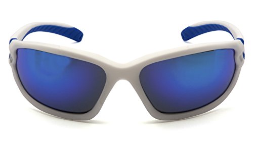 Venture Gear VGSW165TB Ocoee Anti-Fog Safety Glasses, Ice Blue, White Frame/Ice Blue Mirror Anti-Fog Lens - Venture Gear