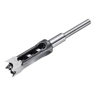 sourcing map Square Hole Drill Bit 25mm(1") High Speed Steel Hollow Mortiser Auger for Woodworking Carpentry Mortise Tenon Machine