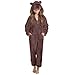 Pajamas Sherpa Lined onesie Solid Color Zip Up Long Sleeve Hooded with Goggles Fashion Thermal Casual Fall Winter