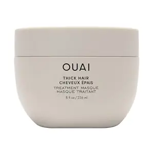 OUAI Thick Hair Mask - Deep Conditioning Hair Mask with Almond Oil, Olive Oil, & Hydrolyzed Keratin to Restore Damaged Strands - Phthalate & Paraben Free (8 fl oz)