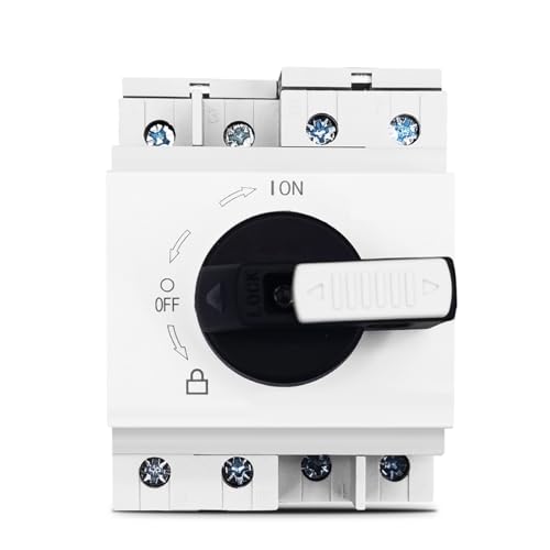 Isolateur rotatif solaire PV DC 1200V 32A pour montage sur rail Din