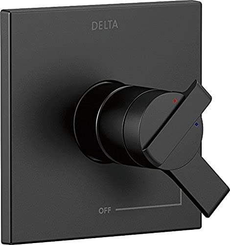 Delta Faucet Ara 17 Series Dual-Function Shower Handle Valve Trim Kit Matte Black T17067-BL (Valve Not Included)