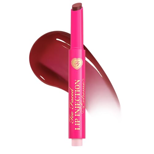 Too Faced Lip Injection Extreme Plumping Clicks | Hydrating, Sheer-To-Medium Buildable Coverage, Lip Plumper with Click Applicator, 0.05 Ounce, Feelin' Spicy