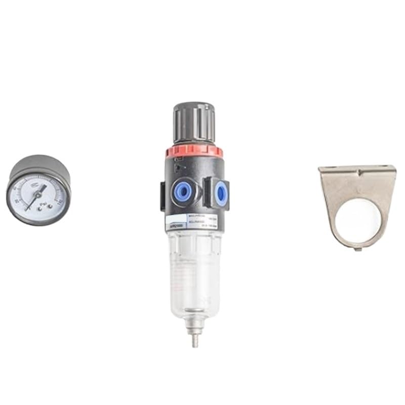 Filtro regulador AFR2000-2T de 1/4” NPT con manómetro ajustable 3