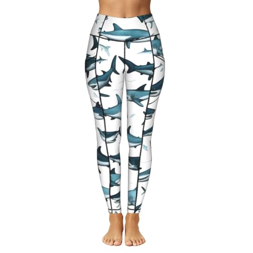 Leggings de tiburón mallas cómodas sin transparencias para deporte mujer 2