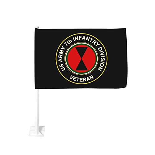 US Army 7th Infantry Division Veteran 100% Polyester Fabric With Printing For Indoor Outdoor Decoration