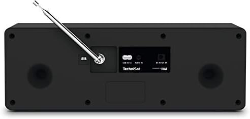 TechniSat DIGITRADIO 3  stereofoniczny zestaw radiowy DAB (DAB+, UKW, odtwarzacz CD, Bluetooth, USB, gniazdo słuchawkowe, wejście AUX, radiobudzik, wyświetlacz OLED, 20 W RMS) czarny