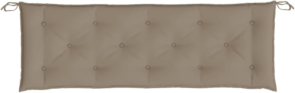Taupe Oxford Fabric Bench Cushion 59.1x19.7x2.8 Inch Water Repellent Non-Slip Design for Outdoor Patio Furniture Garden Bench and Indoor Seating Comfort
