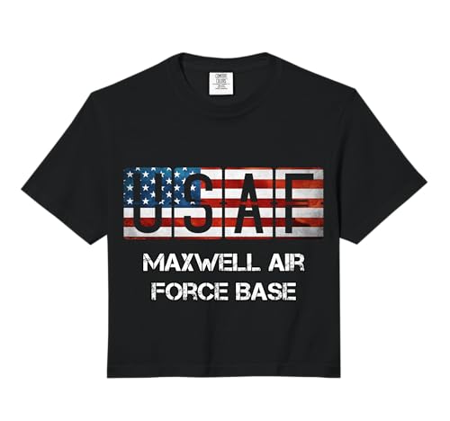 Maxwell Air Force Base Distressed Comfort Colors Crop Top