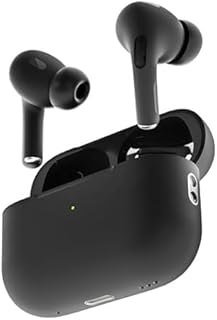 سماعات أذن اير بودز برو 2 لاسلكية مع علبة شحن، سماعات بلوتوث مع ميكروفون وخاصية إلغاء الضوضاء، سماعات داخل الأذن مقاومة للماء بتصنيف IPX5 تناسب آيفون وأندرويد وايربود برو، لون أسود