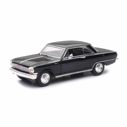 1964 Chevy Nova SS Black Muscle Car Collection 1/25 Diecast Model Car by New Ray 71823B