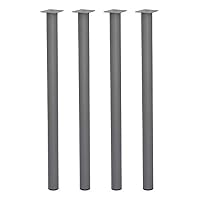 Amazon｜エイアイテック 【4本セット】 テーブル脚 シルバー 75cm