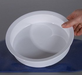 AliMed Hi-Sided Plate with Lip,White, Pack of 3