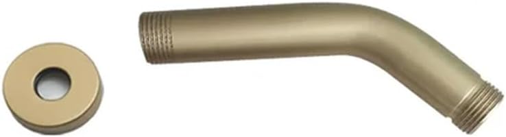 Generic Stainless Steel Chrome Shower Arm Bathroom Shower Holder Rod Round Shower Head Fixed Bathroom Hardware Accessories, Brushed Gold D