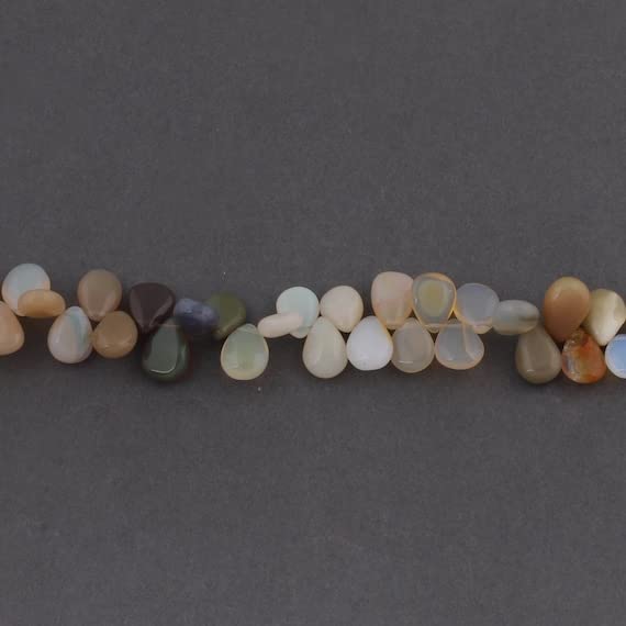 Opale éthiopienne naturelle perles poire lisses sans défaut LKBEADS