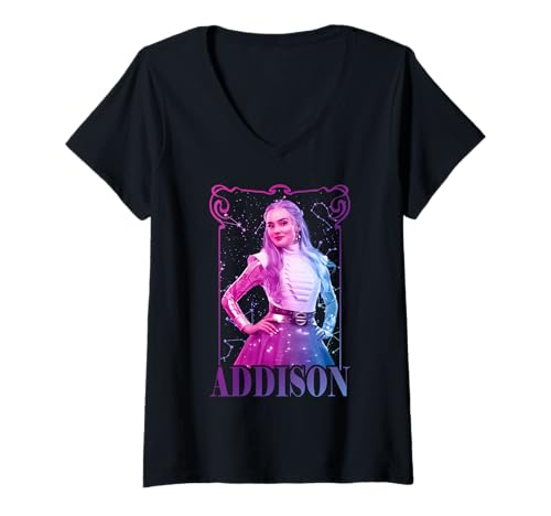 T-shirt col V femme inspiré du film Zombies 3 avec motif imprimé