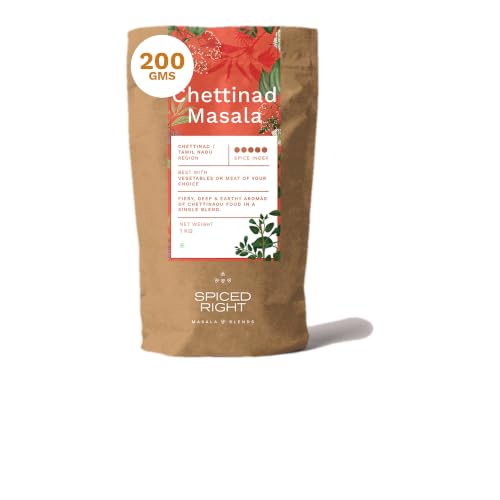 Image of Chettinad Masala - 200 g | South Indian Blend for Chicken, Mutton & Prawns | No Preservatives or Artificial Colors | Authentic Hot Masala Spice Powder for Biryanis, Fish Curries & Gravies