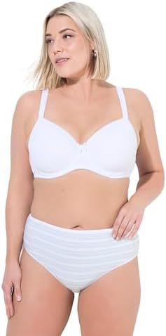 Ulla Popken Damen große Größen Übergrößen Plus Size 5pcs Midi Slips, Stripe Fusion