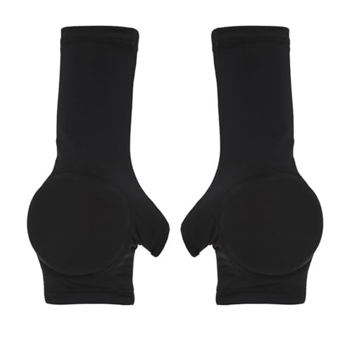 Xgdsnly Protector Palma Cobertura Lateral Manguito Compresión Acolchado A Prueba Golpes Manga Protectora para Patinaje sobre Hielo, Negro, XXS
