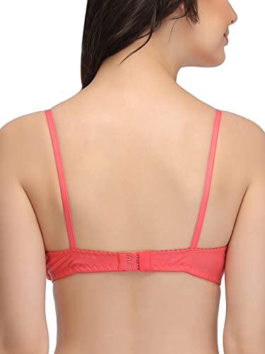 Image of Clovia Women's Cotton Rich Solid Non-Padded Full Cup Wire Free Everyday Bra - Orange