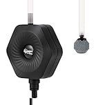 hygger Aquarium Mini Air Pump, Ultra Silent 1.5 W Nano Aquarium Air Pump with Bubbler Oxygen Aeration Pump with Air Stone Hose Suction Cup for 0.5-15 Gal Fish Bowl