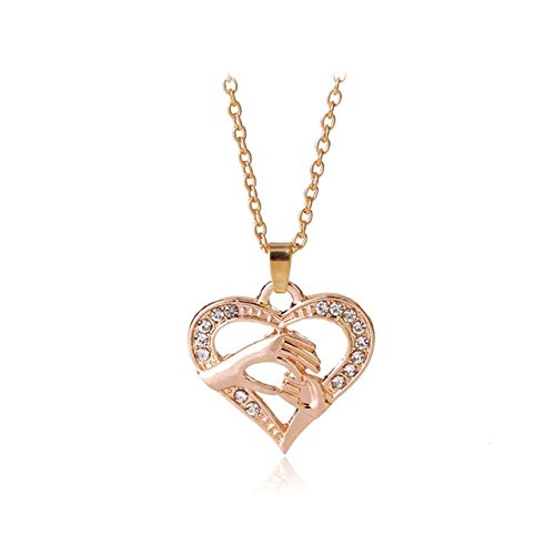 Bijoux de maman d'exception avec ce collier cœur et main de mère