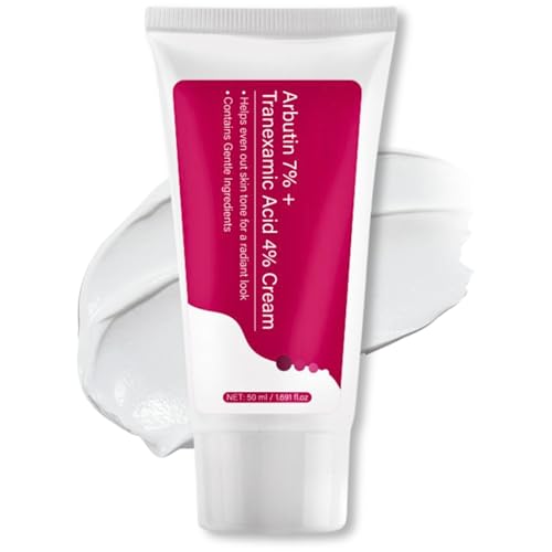 Arbutin 7% + Tranexamic Acid 4% Cream for Dark Spots & Uneven Skin Tone 70,000ppm Arbutin & 40,000ppm TXA – Hydrating, Non-Irritating, Freckle, Blemishes,Pigmentation, Safe for Sensitive Skin