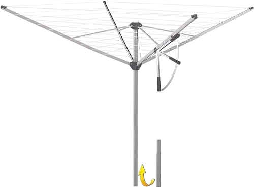 JUWEL Wäschespinne Novastar 500 Compact (für ca. 4-5 Waschmaschinenfüllungen mit Alustandrohr 50 mm lässt Sich leicht aufspannen Wäschetrockner) 30801