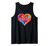 T-Shirt color� avec Inscription � I Heart Love Chantal � D�bardeur