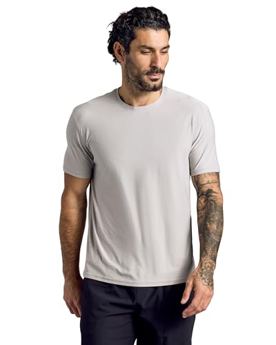 True Classic Mens Workout Shirts, Short Sleeve, Light Heather Gray 3XL - image 1