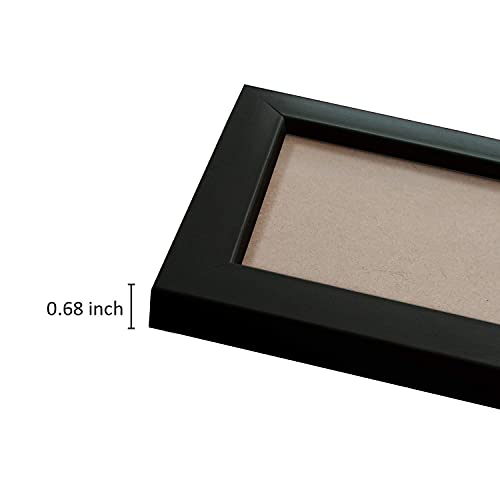 Image of Wood MDF Photo Frame With Glass (Black,9 Photos) Wall Mount, Rectangular, 5 x 7 inches (3 pieces), 4 x 6 inches(6 pieces)